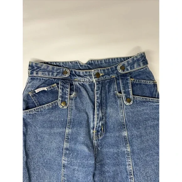 Vintage 80’s Blue Jeans Don’t Stop Denim Baggy Junior Women’s Size 11/12 - Picture 2 of 11